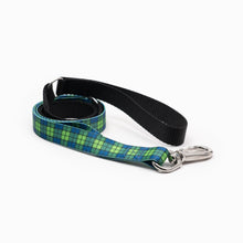 Load image into Gallery viewer, Blue & Green Plaid Kwik Belt & Leash System