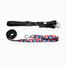 Load image into Gallery viewer, Blue & Red Camo K9 Kwik Belt & Leash System
