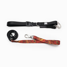 Load image into Gallery viewer, Red Paisley Design K9 Kwik Belt & Leash System