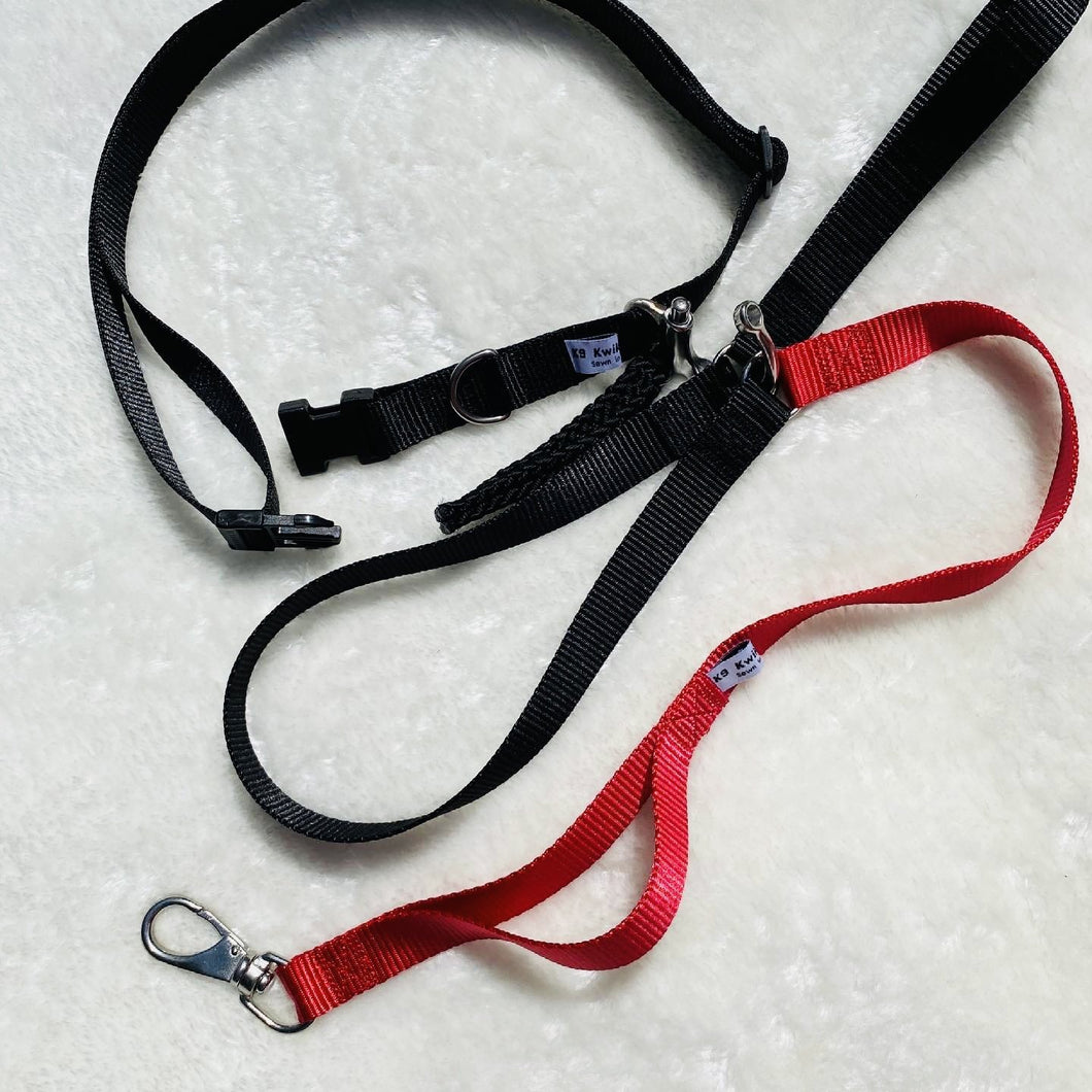 32” Training Length - K9 Kwik Release Hands-Free Belt and Leash System/5’ Leash total length